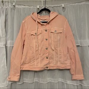 LIKE NEW Hooded Denim Jacket LOFT